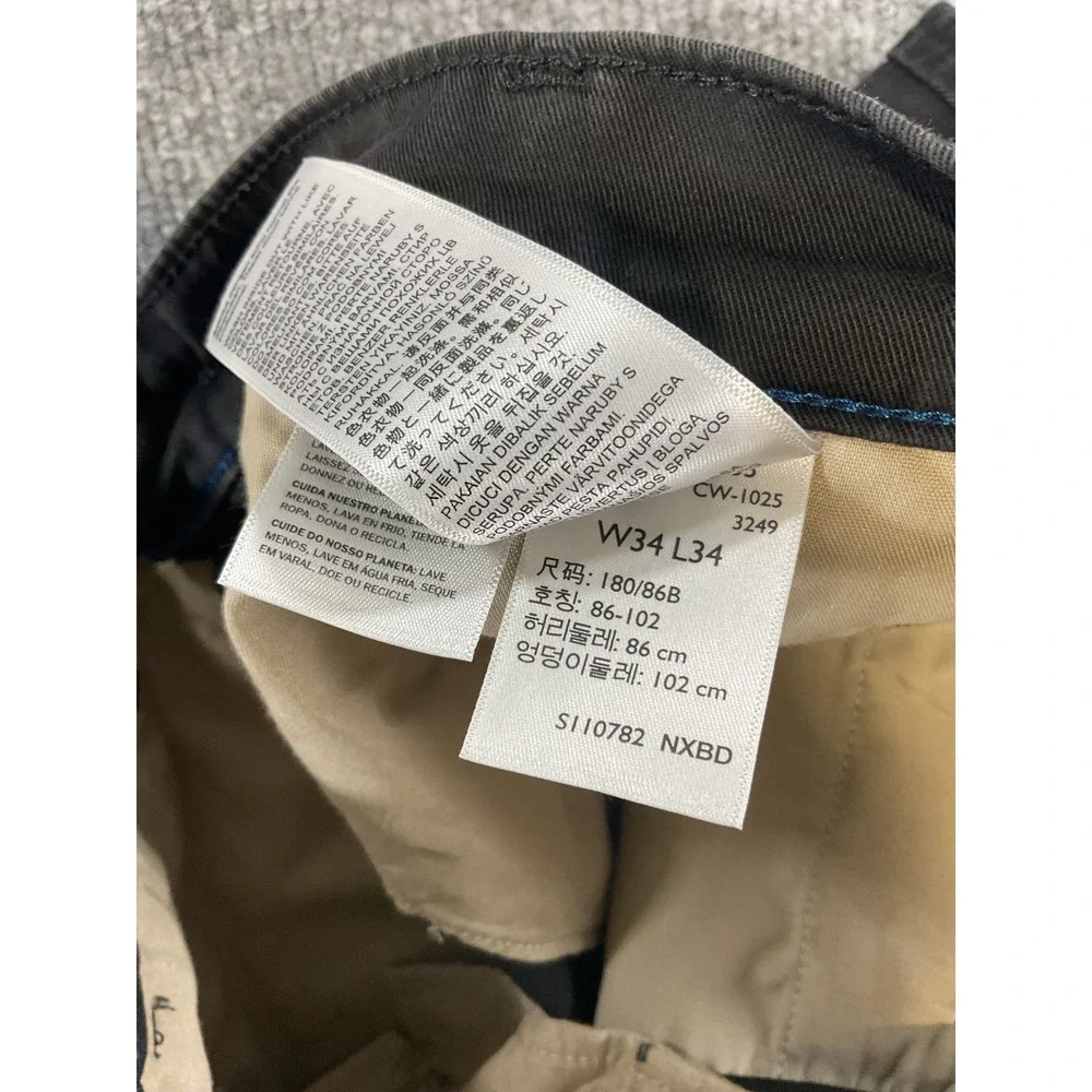 Levi's XX Chino Standard Taper 34x34 Men's Stretch Straight Pants Black New